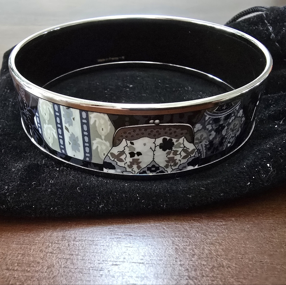 Enamel Printed Cachemire de Tamara Wide Bracelet